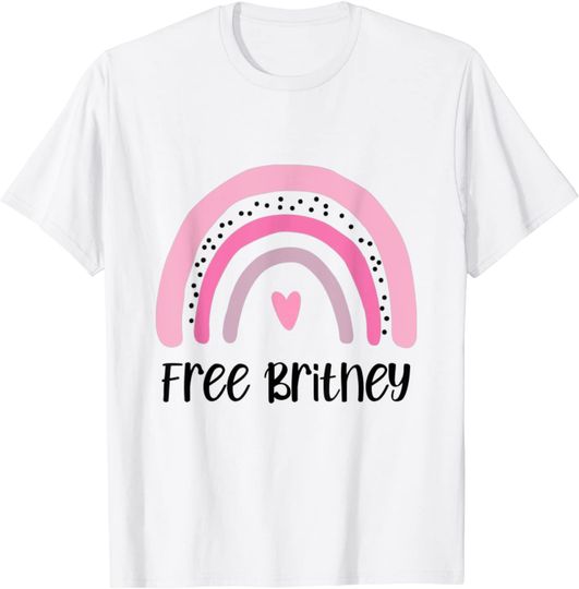 Free Britney Pink Rainbow Polka Dots Freedom T-Shirt