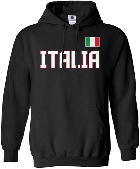 Black In Italian Premium Hoodie Threadrock Men's Italia National Premium Hoodie