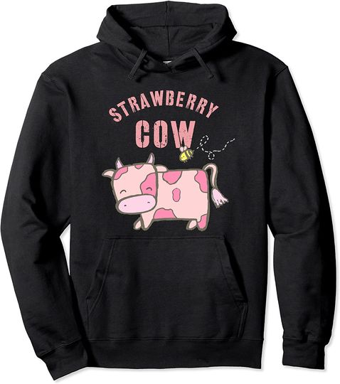 Cute Cartoon Cow Hoodie Strawberry Cow