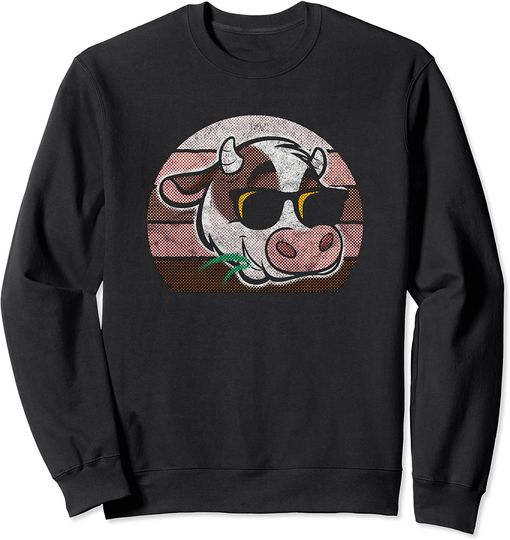 Cute Cartoon Cow Sweatshirt