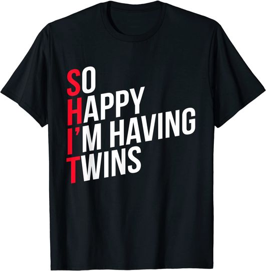 Thanksgiving Pregnancy Announcement T-Shirt So Happy That I'm Having Twins