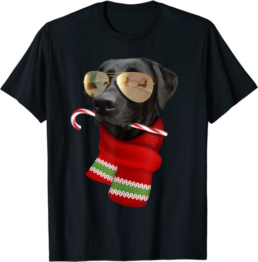 Labrador Christmas Lab Sunglasses T-Shirt