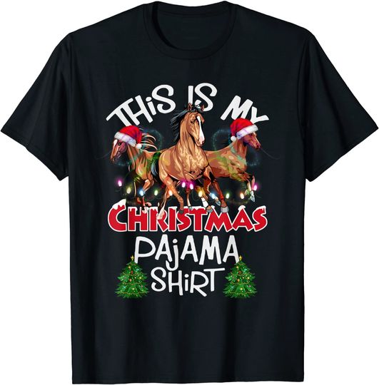 This Is My Christmas Pajama Horse Lover Light T-Shirt