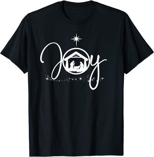Christian Christmas Joy Jesus Nativity Scene Faith T-Shirt