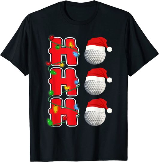 Ho-Ho-Ho Santa Golf Christmas Gift T-Shirt