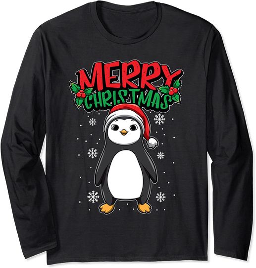 Christmas Penguin - Sweet Christmas Animals Long Sleeve
