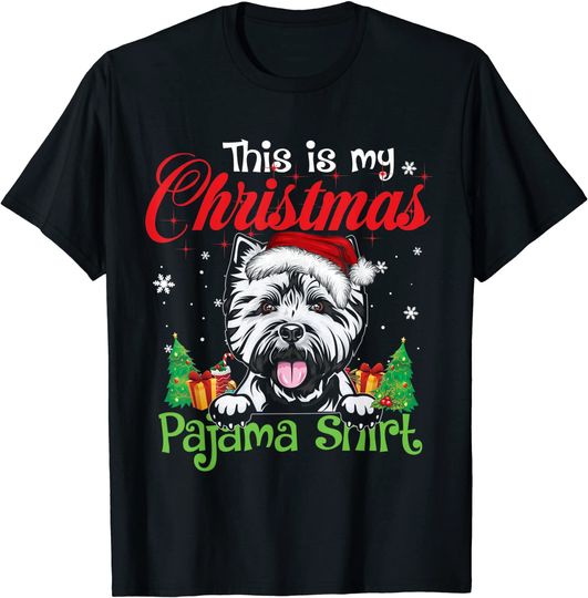 West Highland White Terrier Christmas Pajama Dog Lover T-Shirt
