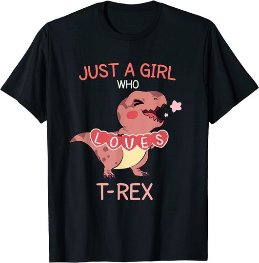 Chibi Animal T-Shirt Just A Girl Who Loves T-Rex