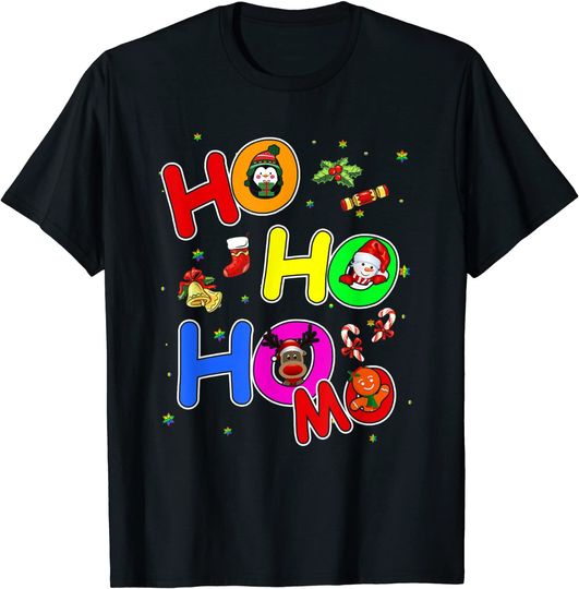 Hoho Homo Gay Christmas Santa Hat Love Is Love T-Shirt