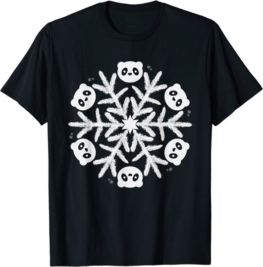 Christmas Panda Snowflake Gift Panda T-Shirt