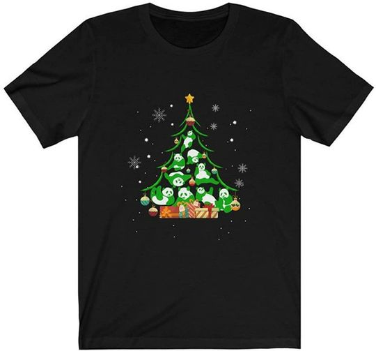 Panda Christmas Tree T-Shirt