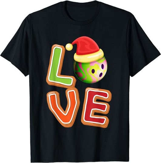 Bowling Love Christmas Cool X-Mas Pajama Holiday Bowler T-Shirt