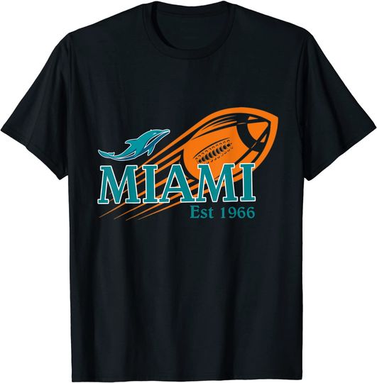 Miami Est 1966 Sports Team Athletic Novelty Dolphin T-Shirt