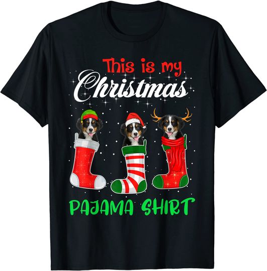 This Is My Christmas Pajama Bernese Mountain Dog Puppy Lover T-Shirt