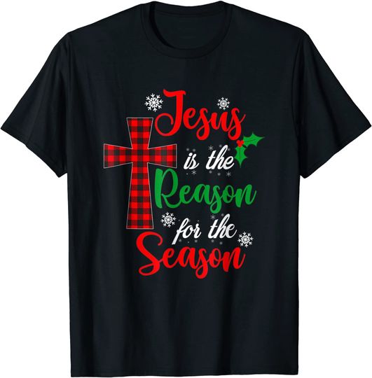 Jesus-Is The-Reason For The Season Holiday Christmas Pyjama T-Shirt