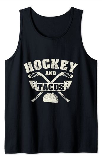 Field Hockey And Tacos Fan League Ice Hockey Players Tank Top