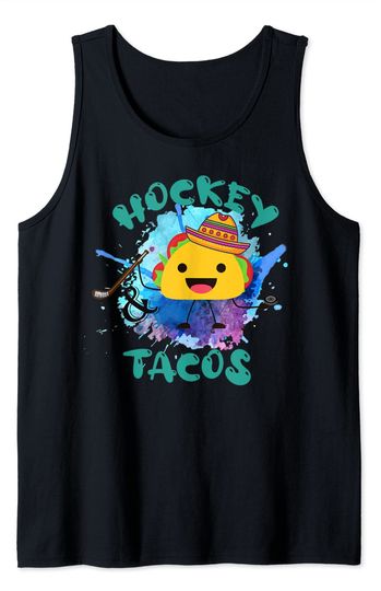 Field Hockey And Tacos Fan League Ice Hockey Players Tank Top