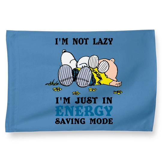 I'm Not Lazy I'm Just In Energy Saving Mode Snoopy House Flags