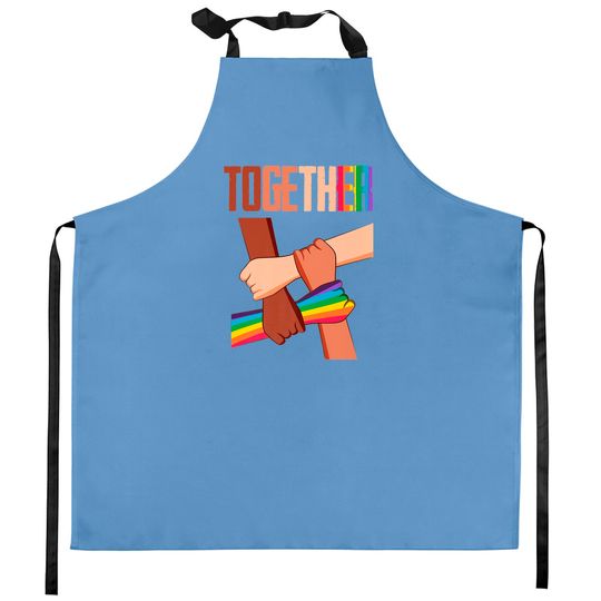 Equality Social Justice Human Rights Together Rainbow Hands Kitchen Apron