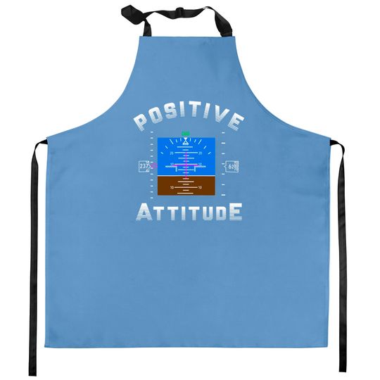 Positive Attitude Aviation Pilot Gift Primary Flight Display Kitchen Apron