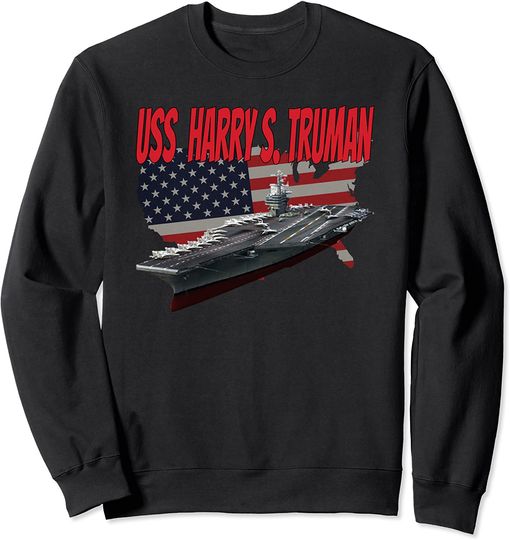 USS John S McCain Sweatshirt Aircraft Carrier USS Harry S. Truman CVN-75 Grandpa Dad Son