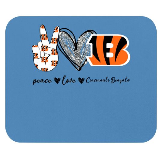 Peace Love Cincinnati Bengals Mouse Pads