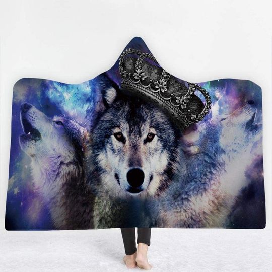 Galaxy Universe Space 3D Print Hooded Blanket