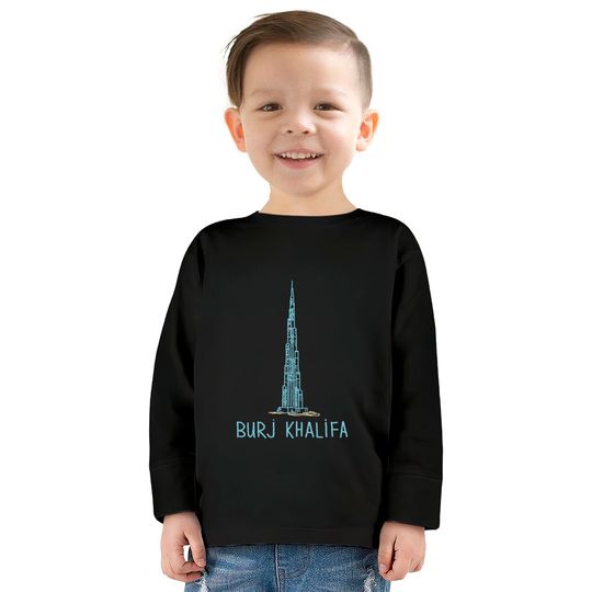Burj Khalifa Kids Long Sleeve T-Shirt