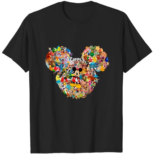Mickey Head Multi Character T-Shirts