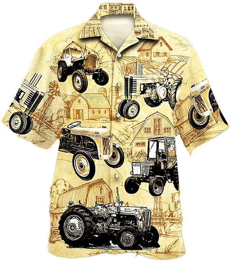 Tractor Farm Vintage Hawaiian Shirt