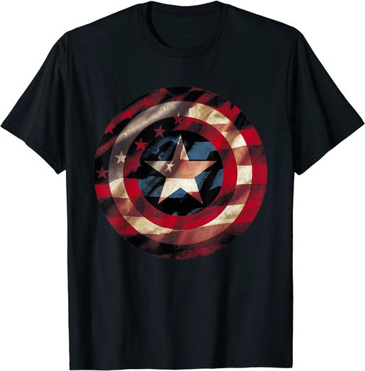 Vegeta Badman T-Shirt Marvel Captain America Avengers Shield Flag