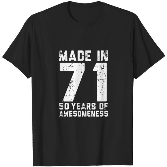 WishCart Made in 71 50th Birthday Short Sleeve T Shirt