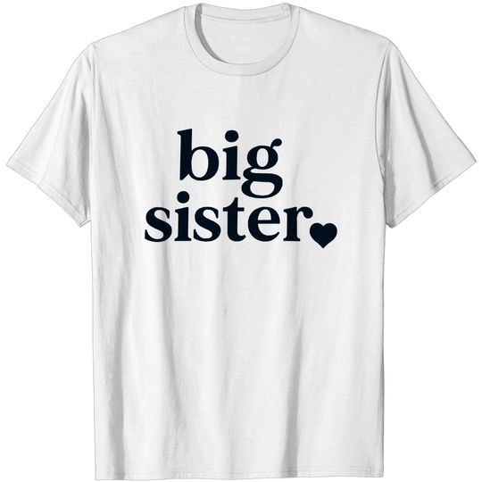 Big Sister & Little Sister Sibling Reveal Announcement T-Shirt for Girls Toddler Baby
