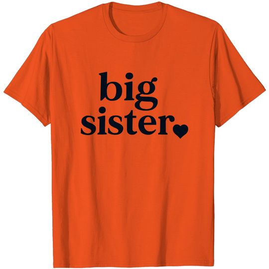 Big Sister & Little Sister Sibling Reveal Announcement T-Shirt for Girls Toddler Baby