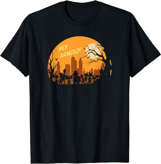 Hey Arnold T-Shirt Halloween Midnight Spooky Group Silhouette