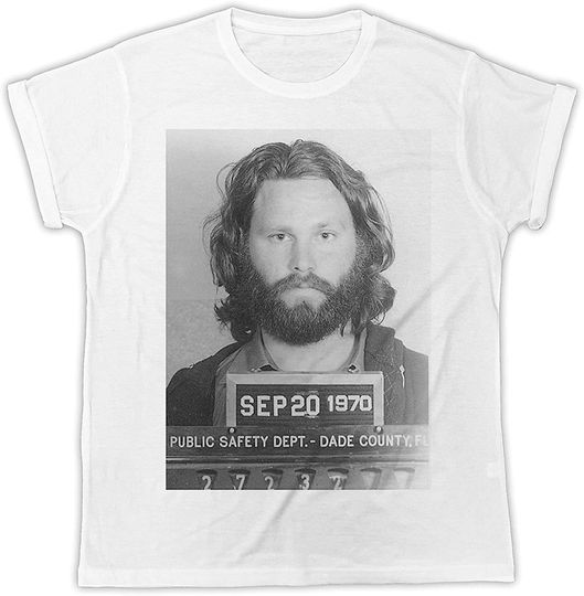 Jim Morrison Mugshot Designer T-Shirt