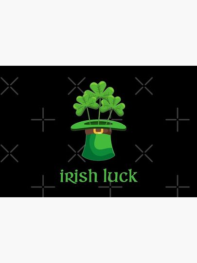 Irish Lucky Shamrock Clover Leprechaun Green Hat Bath Mat