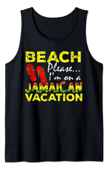 Jamaica Jamaican Flag Caribbean Vacation Reggae Tank Top