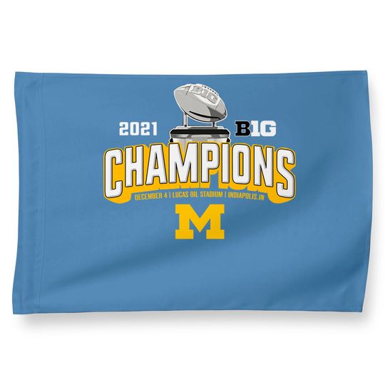 Michigan-Football-Big-Ten-Champions-2021 House Flags