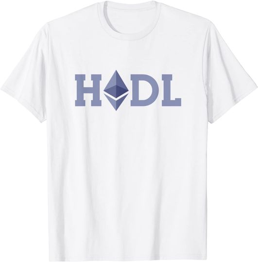 Ethereum Logo T-Shirt Hodl ETH Coin Crypto Bitcoin Trader Gift
