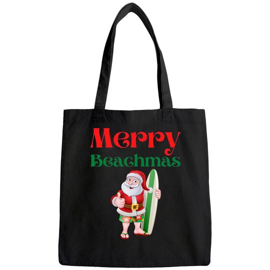 Merry Beachmas Surfing At The Beach Classic Bags