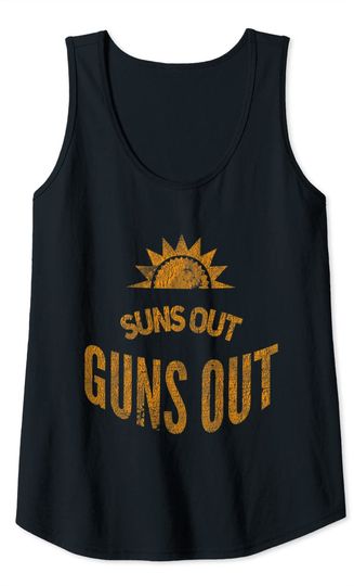 Suns Out Guns Out Workout Funny Gym Muscle Exercise Sunsout Tank Top