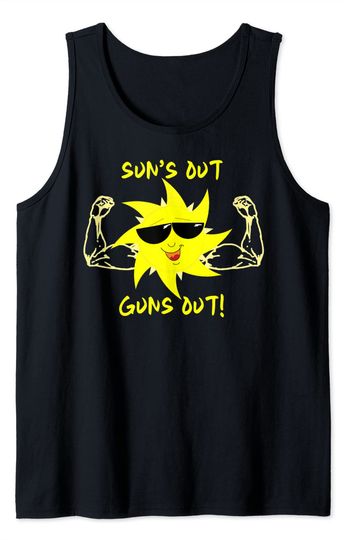 Suns Out Guns Out Shirt with Flexing Sun Tank Top