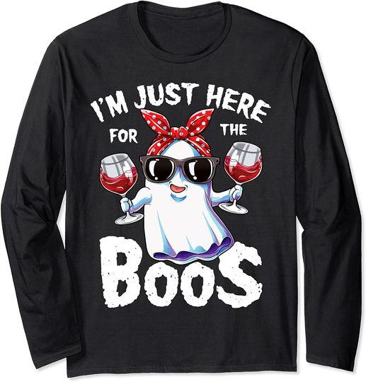I'm Just Here For The Boos Ghost Cute Long Sleeve
