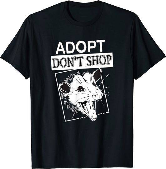 Screaming Possum T-Shirt Don't Shop Screaming Opposum