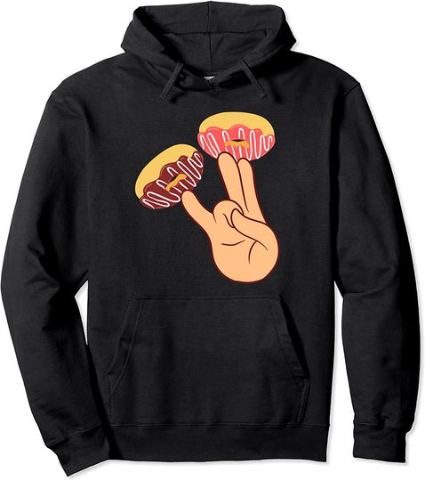 Donut 2 In The Pink 1 In The Stink Funny Dirty Joke Doughnut Pullover Hoodie
