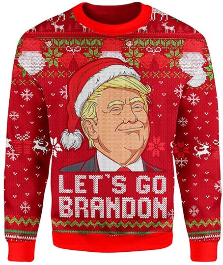 Let's go Brandon Trump 3D All-Over Knitting Pattern Full Printed Sweatshirt