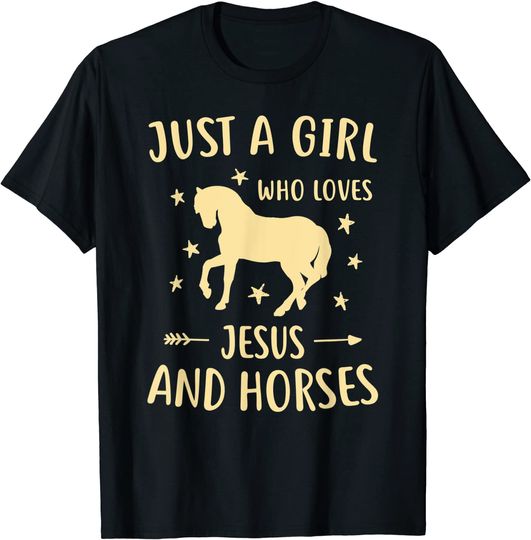 Jesus And Horses, Horse Gifts For Girls, Women T-Shirt