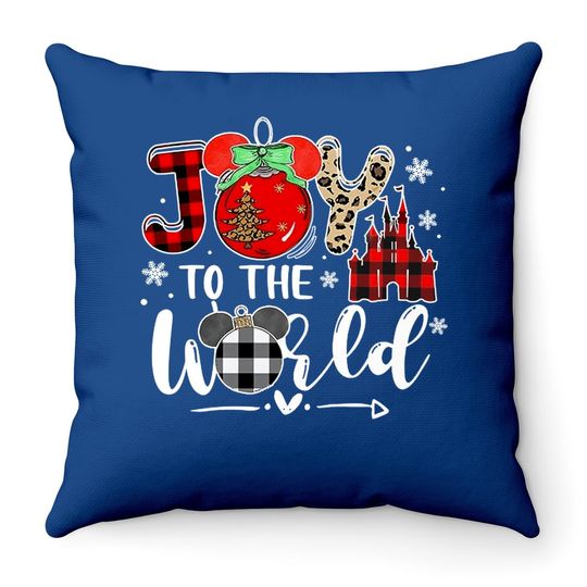 Joy To The World Disney Christmas Throw Pillows