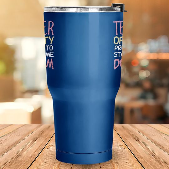 Teacher Off Duty Promoted To Dog Mom Funny Retirement Gift Tumbler 30 Oz